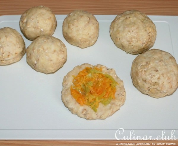 Сырно-овсяные булочки с сюрпризом