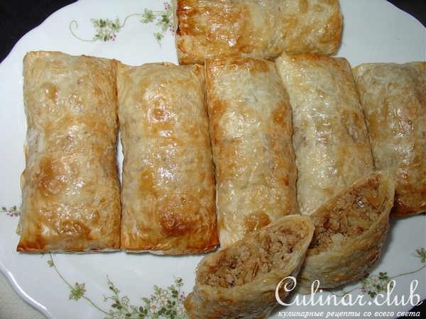 „Пакетики“ – выпечка с тестом фило.