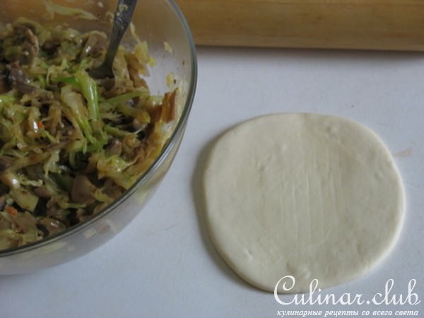 Быстрые пирожки с капустой и грибами