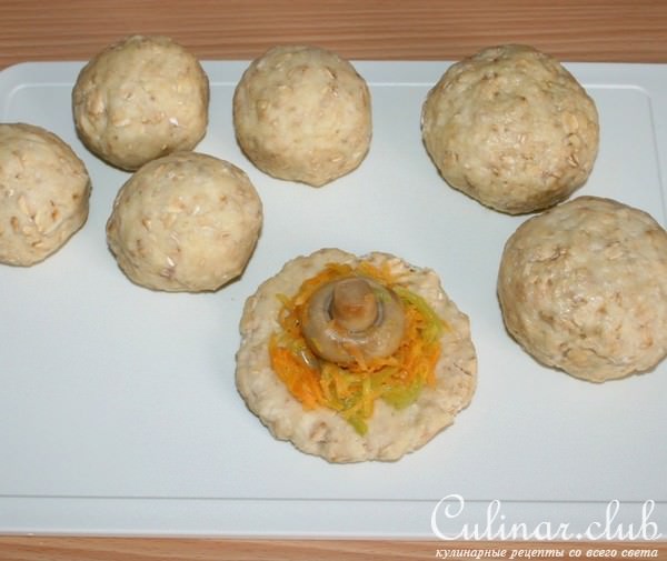 Сырно-овсяные булочки с сюрпризом