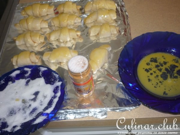 Рогалики с корицей и сахаром.(мой вариант).