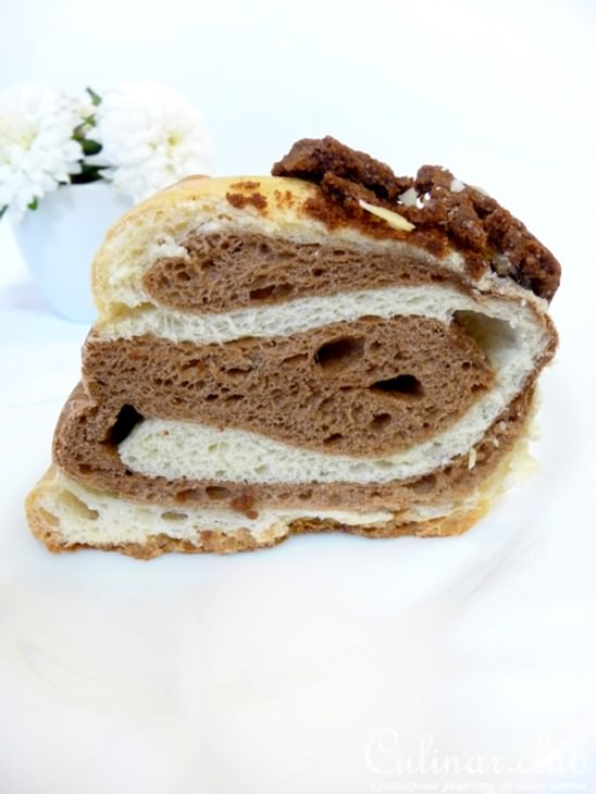 Cocoa marble cookie bread или "Мраморные" булочки 