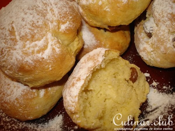 Творожные булочки с изюмом