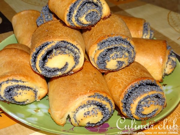 Маковые рулетики к чаю