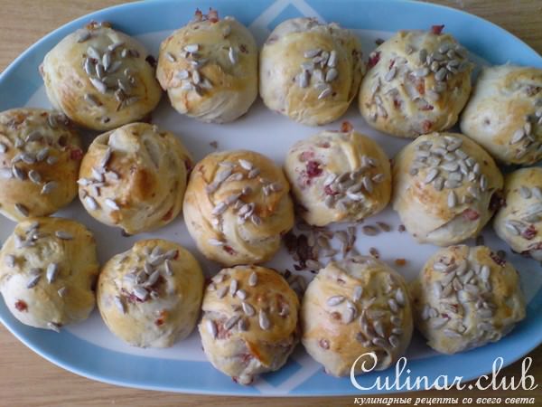 Булочки с ветчиной(вариант)