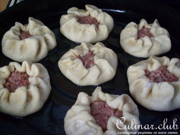 Открытые пирожки с мясом
