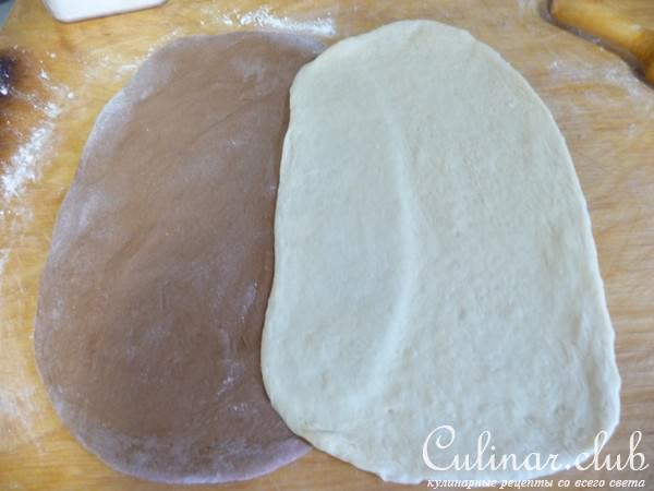 Cocoa marble cookie bread или "Мраморные" булочки 