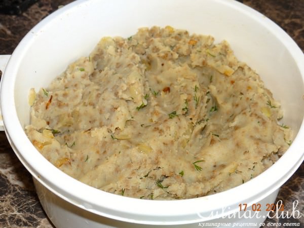 Пирожки домашние с картофелем и печенью