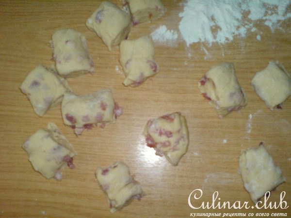 Булочки с ветчиной(вариант)