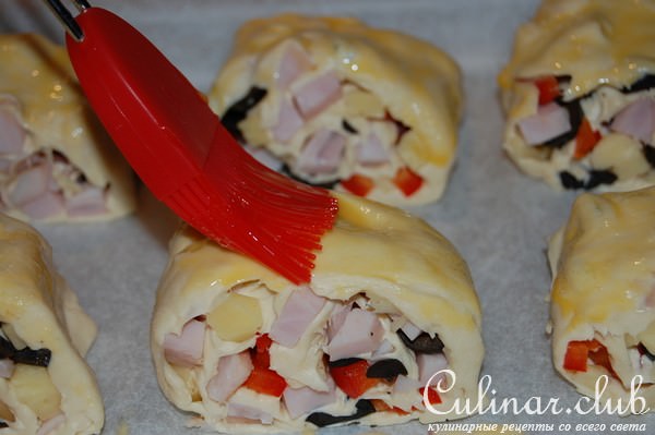 Булочки с сыром и ветчиной