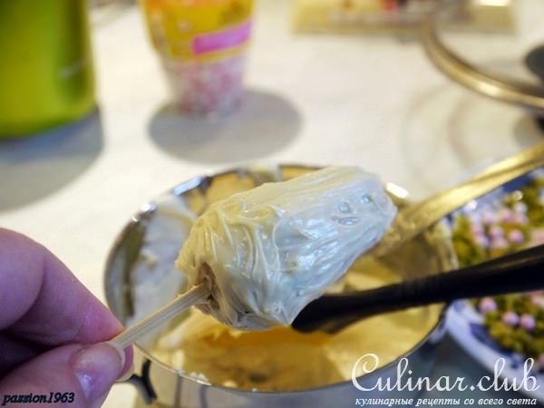 Cake-Pops или пирожные-крошки на ножке „Рождественская елочка“