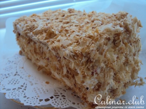 Вишнёвый мильфей со сливками