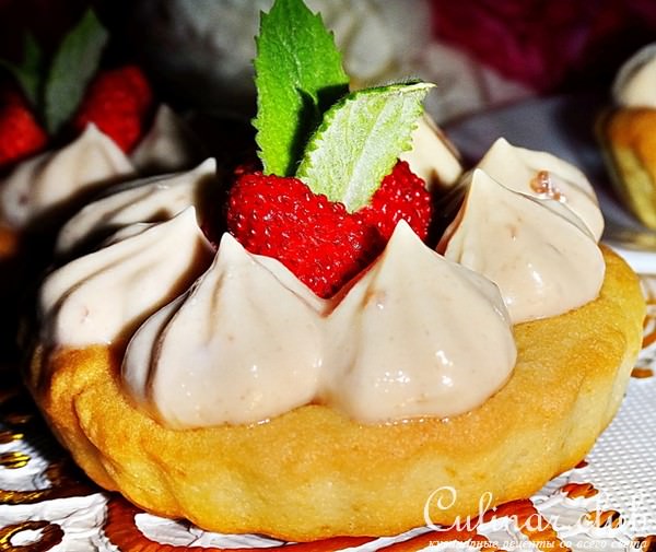 Корзиночки с карамельным кремом и земляникой для Леночки (Лена72)