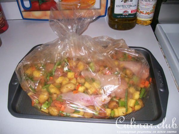 Курочка с ананасом и овощами. Для тех, кто на диете и не только