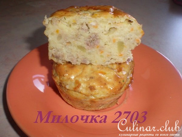 Простые картофельные «кексы» с мясом