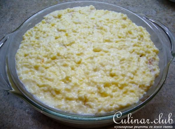 Пшенная запеканка с курагой и кешью