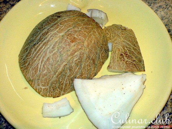 Кокос, вкусом как орех, на десерт