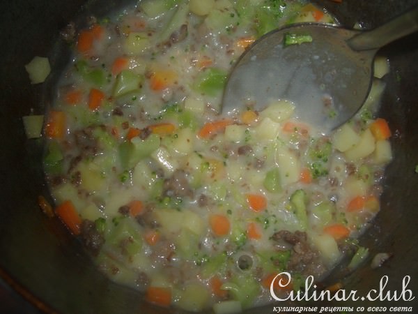 Тушеные овощи с мясом (с1 года)