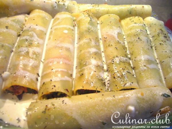 Каннелони с овощами "А-ля рюс"