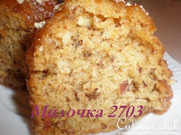 Постный кекс на яблочном соке (просто и вкусно)