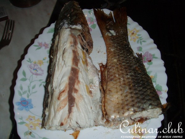 Рыба запеченая в соли