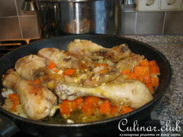 Курочка в белом вине-coq au vin (еще один упрощенный вариант)