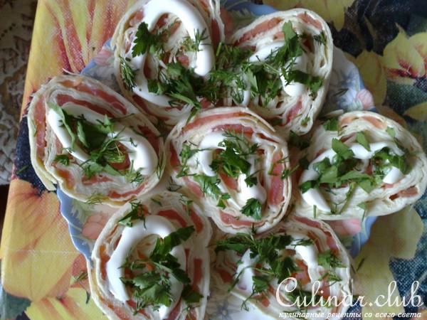 лаваш с семгой и с сыром (вариант)