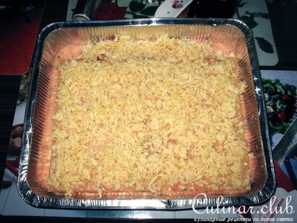 Лазанья овощная с грибами