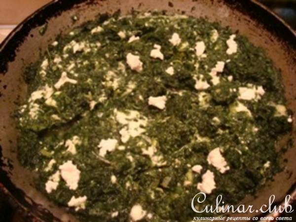 шпинат с брынзой 