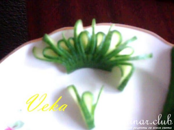 Гребешки из огурца
