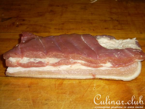Рулет из сала