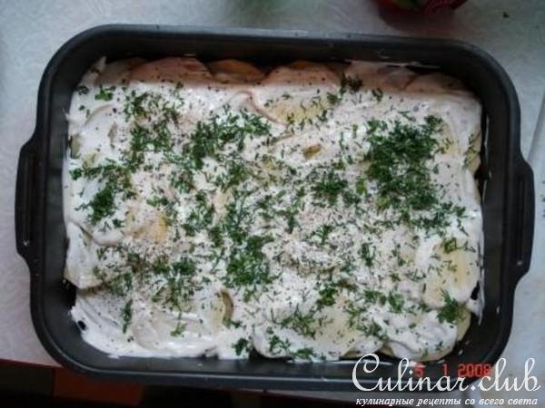Рыба с картошкай и маянезом