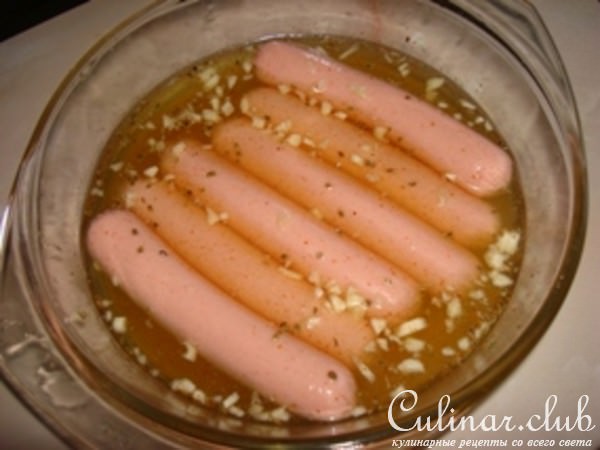 маринованные сосиски "под футбол"