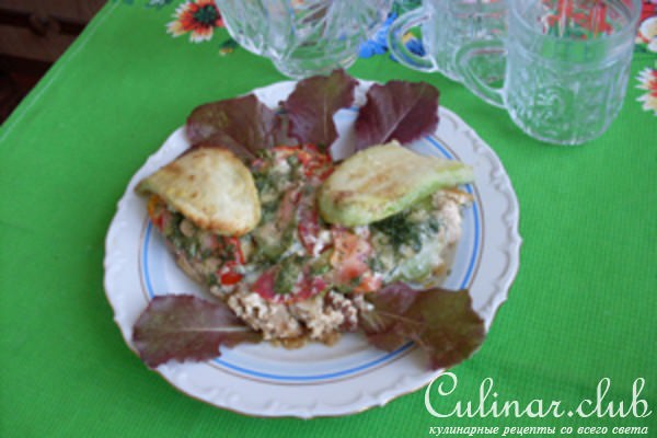Запеканка с мясом и кабачками