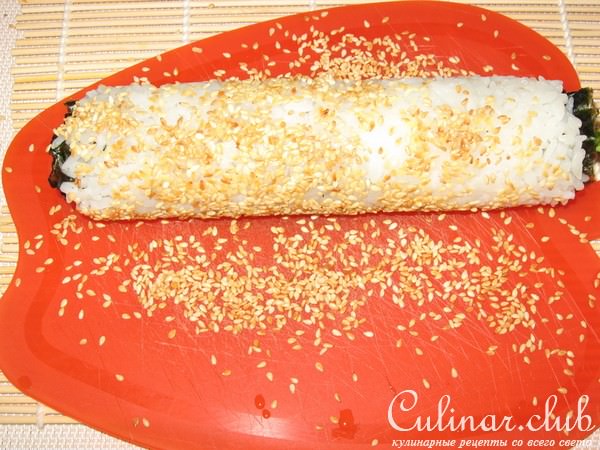 Роллы с овощами и творожным сыром