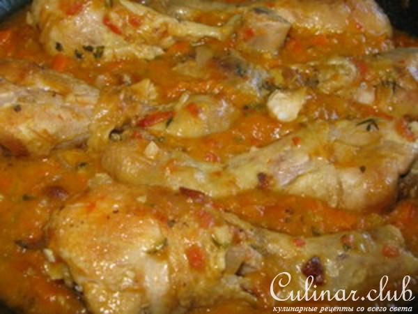 Курочка в белом вине-coq au vin (еще один упрощенный вариант)