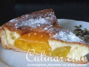 Нежнейший пирог с персиками