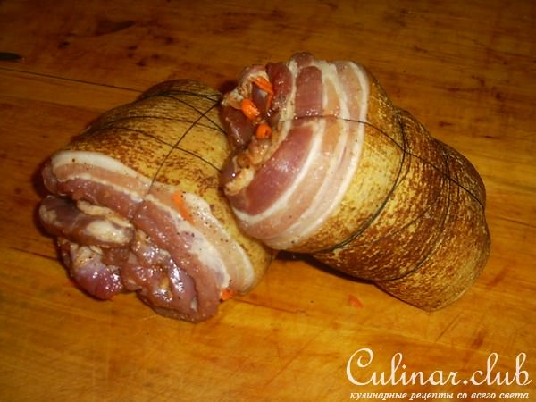 Рулет из сала
