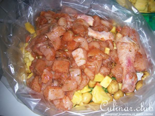 Курочка с ананасом и овощами. Для тех, кто на диете и не только