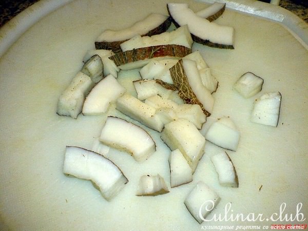 Кокос, вкусом как орех, на десерт