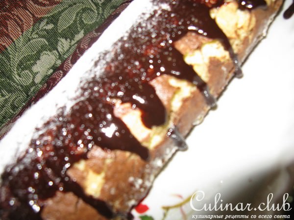 Нежный рулет с банановым кремом