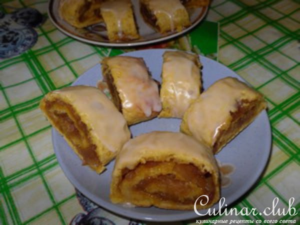 Морковные рулетики с вареньем