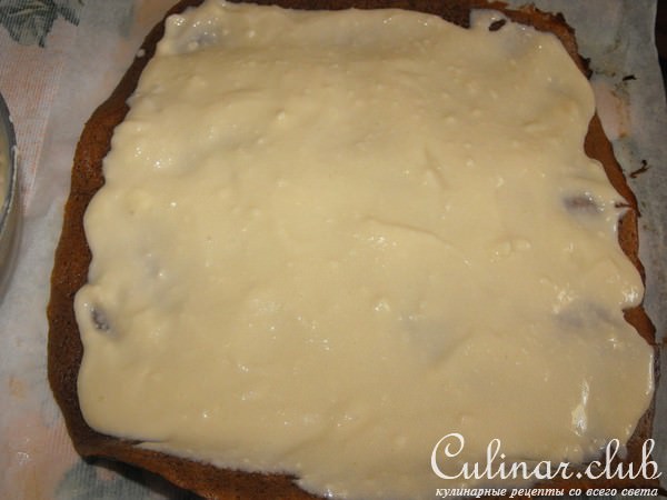 Рулет с кремом из маскарпоне