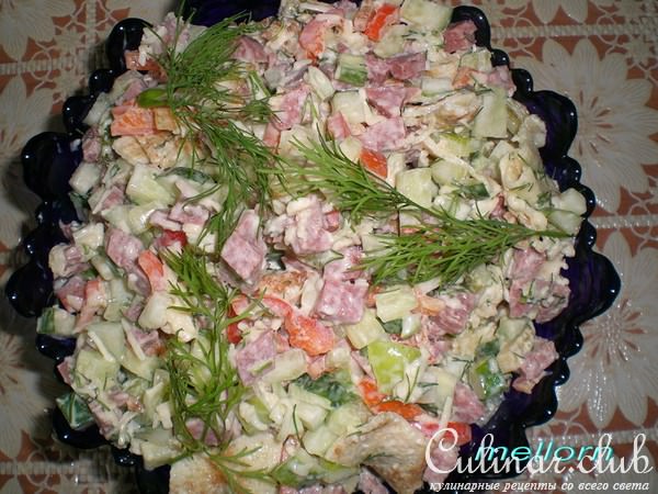 Салат с блинами (вариант)