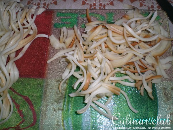 Салат из сердца с сыром