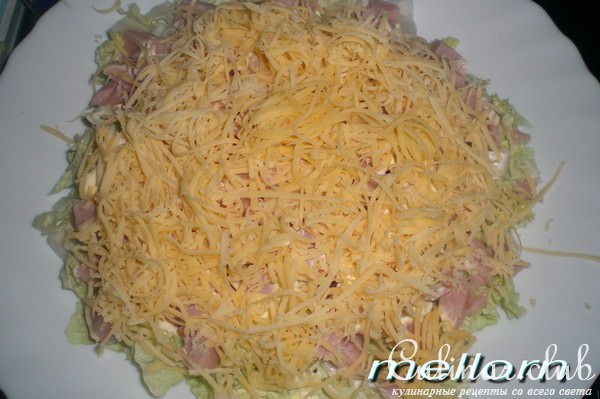 Салат из ветчины и корейской моркови