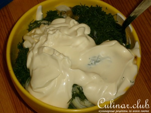 Салат с Горошком и Шампиньонами