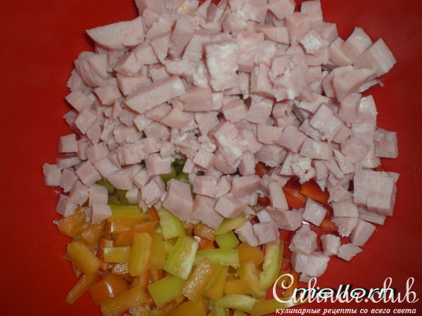 Салат по-итальянски с макаронами