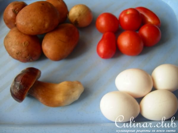 Салат с белыми грибами