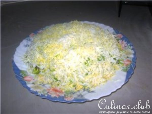 Слоёный салат "Подсолнух" (вариант) 